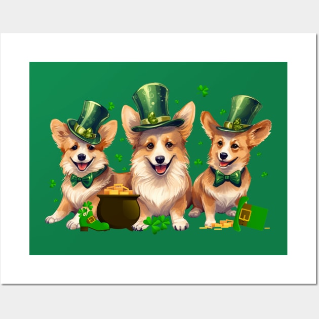 My Corgi Is My Lucky Charm St Patricks Day Wall Art by Zaaa Amut Amut Indonesia Zaaaa